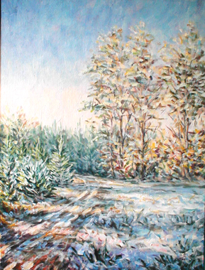 Titel: Premi�res neiges � Houffalize, Kunstenaar: Van Gansbeke, Joris